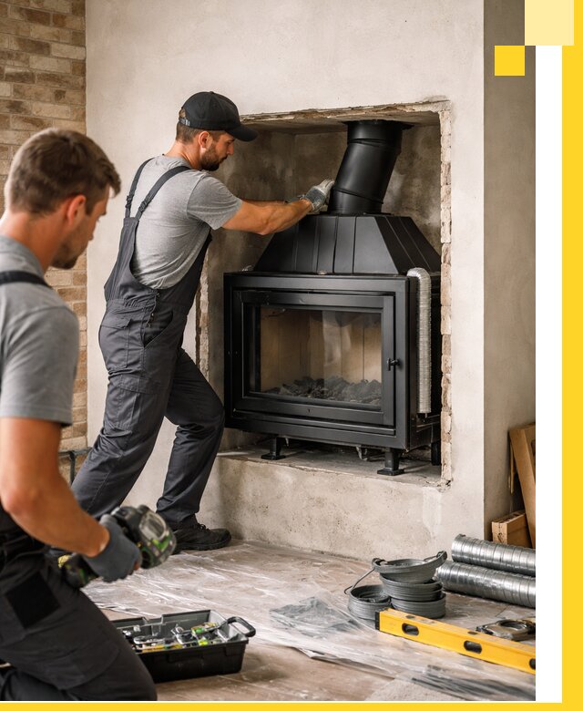 Установка каминных топок в Салавате: монтаж, подключение