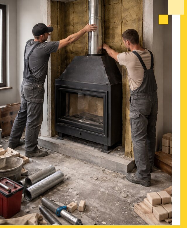 Изготовление и монтаж закрытых каминов в Салавате под ключ