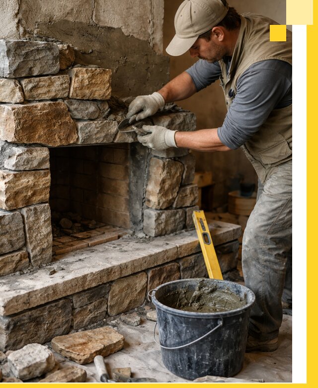 Изготовление и установка каменных каминов под ключ в Салавате