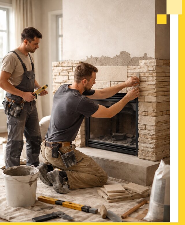 Установка и монтаж каминов для загородного дома в Салавате