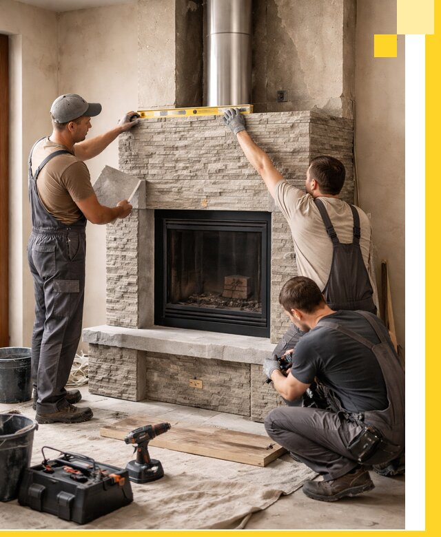 Профессиональный монтаж каминов под ключ в Салавате для дома