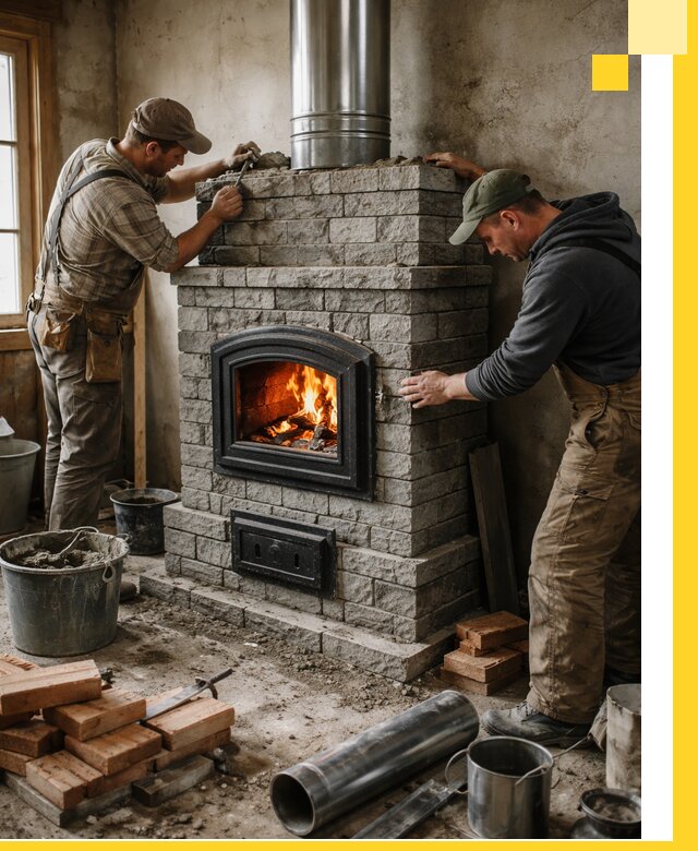 Производство, поставка и монтаж дровяных печей в Салавате