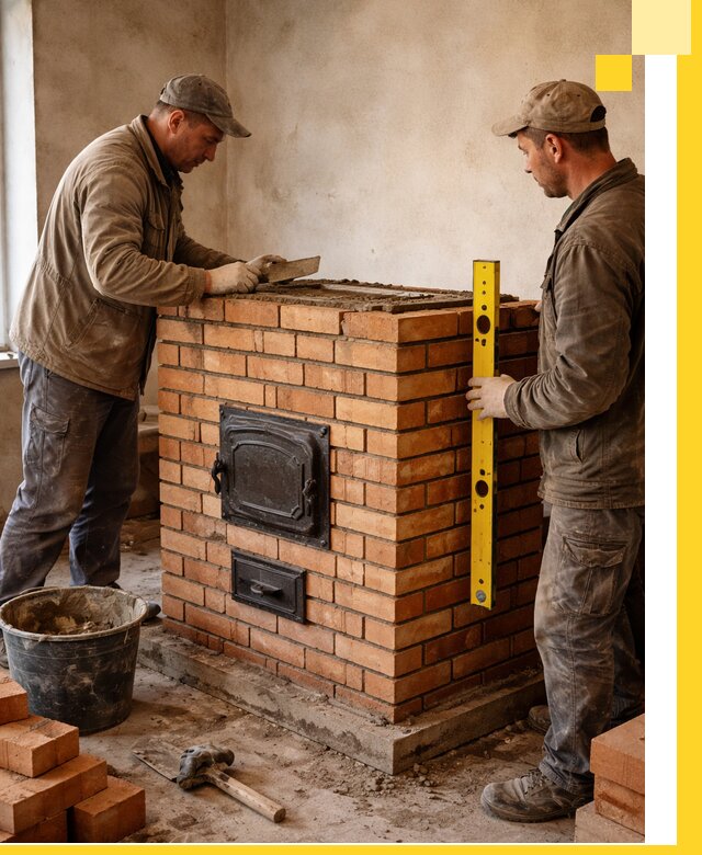 Отопительные печи под ключ в Салавате, установка и сборка