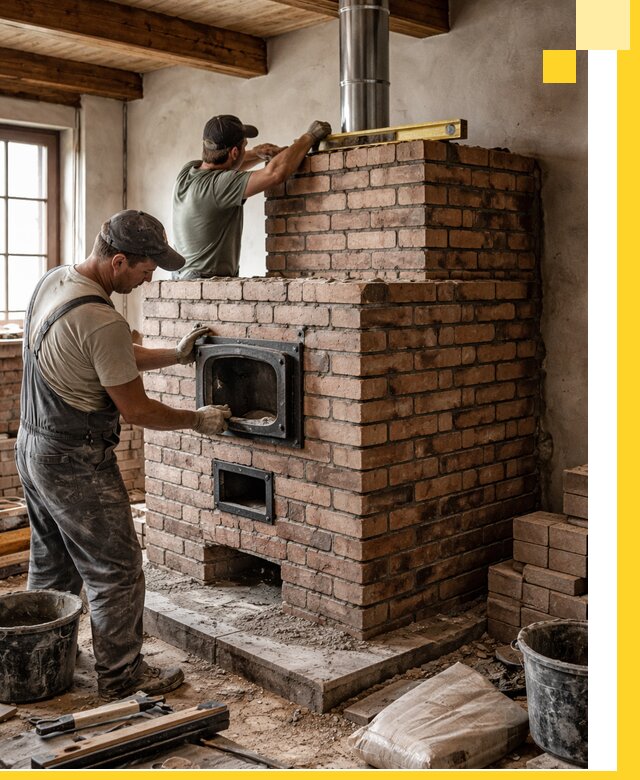 Печи для загородного дома под ключ в Салавате — монтаж и сервис