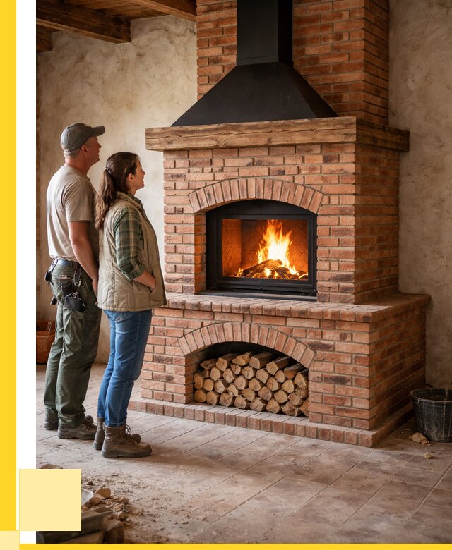 Печи камины из кирпича в Салавате от 128028 р. | ЭриданСлв