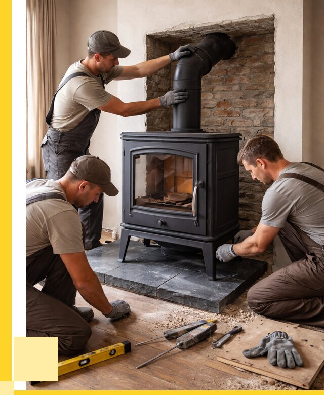 Монтаж печи камина в частном доме в Салавате от 26673 р. | ЭриданСлв
