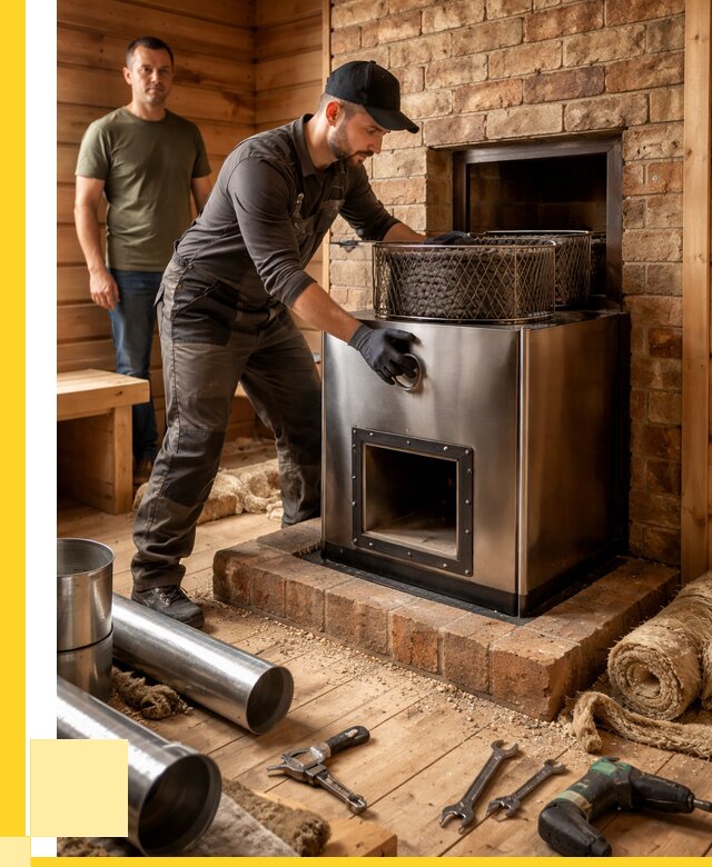 Монтаж банных печей под ключ в Салавате от 19204 р., ЭриданСлв