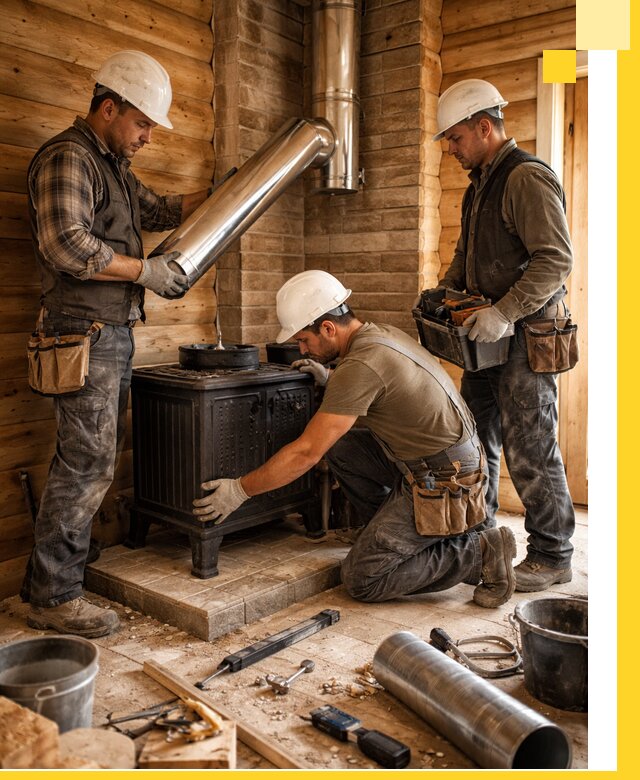 Профессиональный монтаж банных печей и дымоходов в Салавате