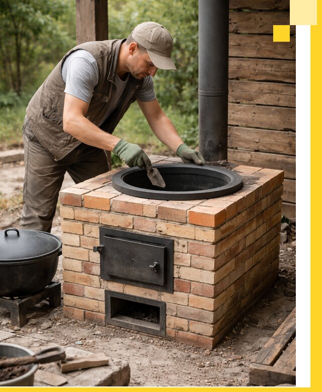 Изготовление и установка печей для казана в Салавате под ключ