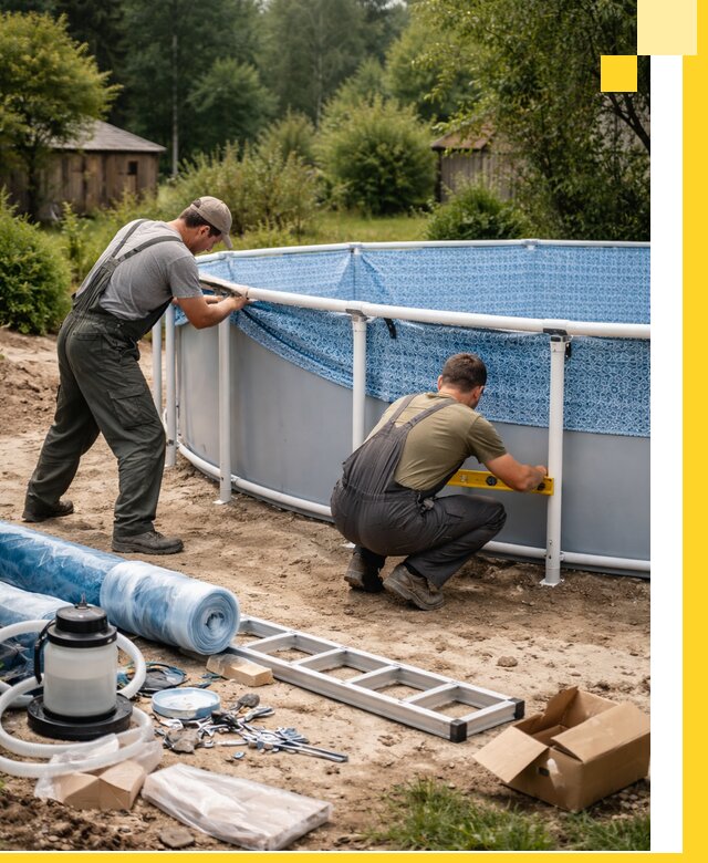 Установка и монтаж каркасных бассейнов в Салавате под ключ