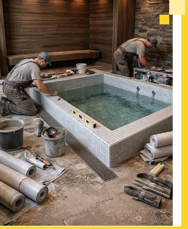 Установка и строительство бассейнов для сауны в Салавате