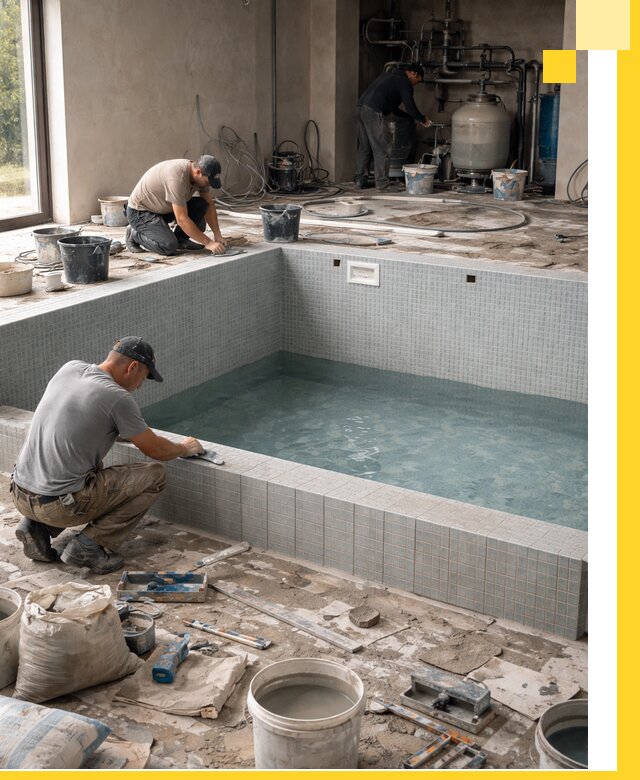 Строительство и монтаж бассейнов в помещении в Салавате