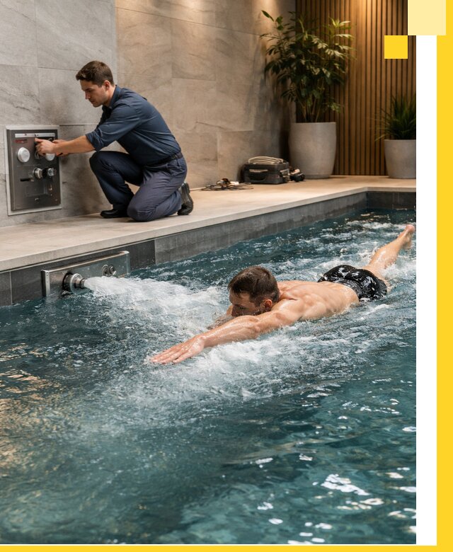 Проектирование и монтаж бассейнов с противотоком в Салавате