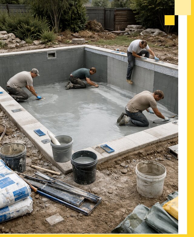 Изготовление и монтаж чаши бассейна под ключ в Салавате