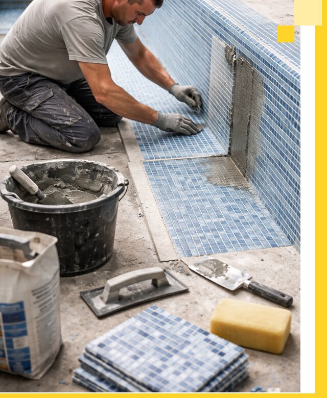 Укладка и ремонт мозаики для бассейнов под ключ в Салавате