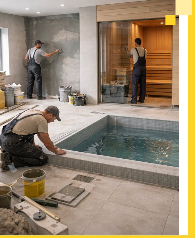 Проектирование и строительство сауны с бассейном в Салавате