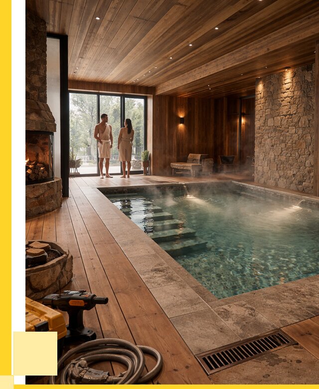 Проекты бань с бассейном под ключ в Салавате от 80018 р., ЭриданСлв