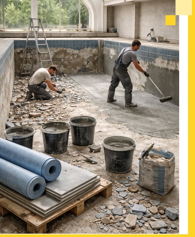 Реконструкция бассейнов в Салавате: ремонт, гидроизоляция