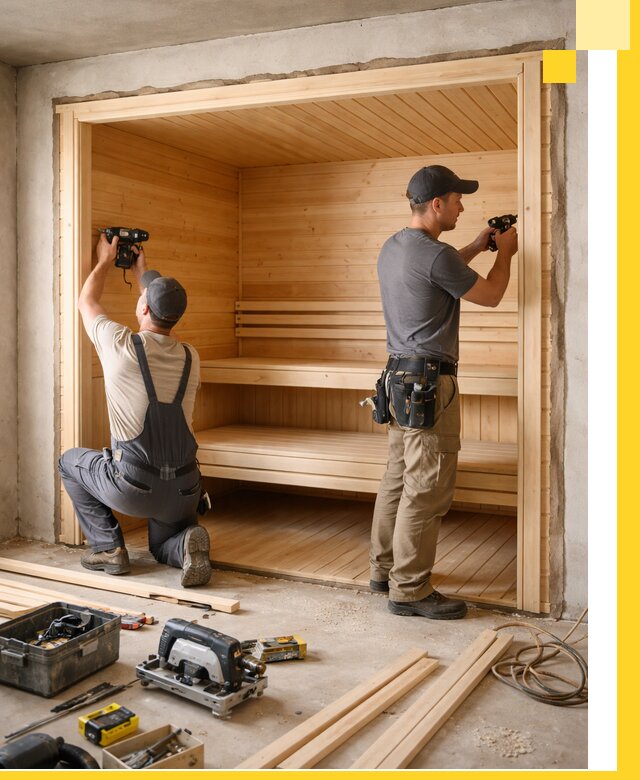 Монтаж саун под ключ в Салавате — проектирование и установка