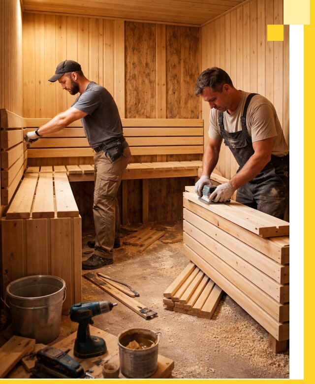 Профессиональный комплексный ремонт саун под ключ в Салавате