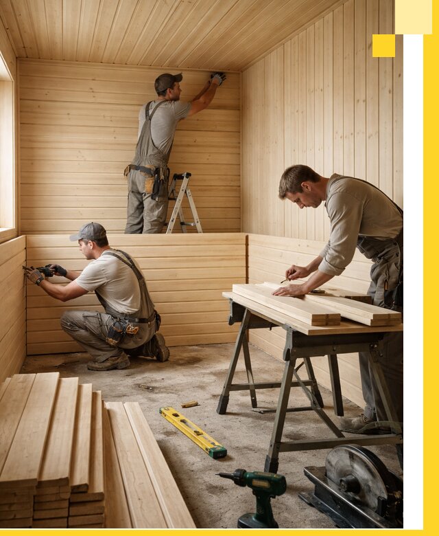 Обшивка саун в Салавате из натуральной древесины под ключ