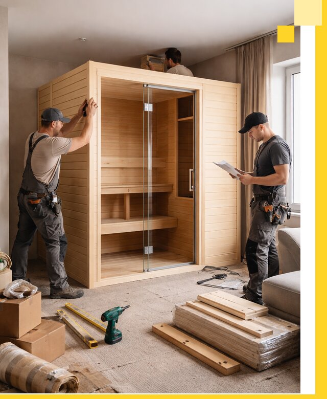 Установка и благоустройство саун в квартире в Салавате