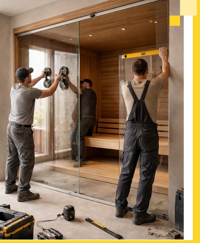 Производство и монтаж стеклянных саун под ключ в Салавате