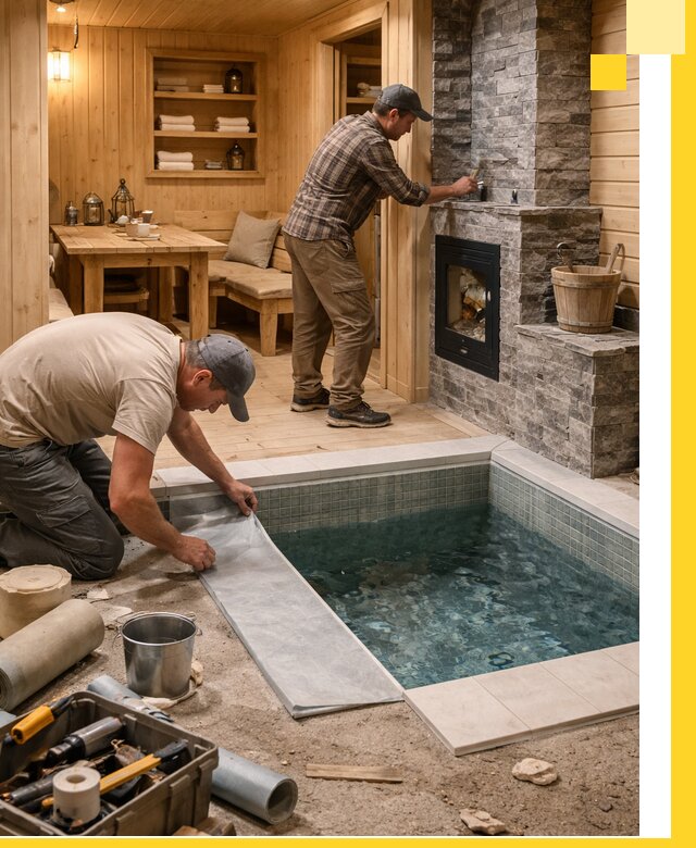 Строительство бань с комнатой отдыха под ключ в Салавате