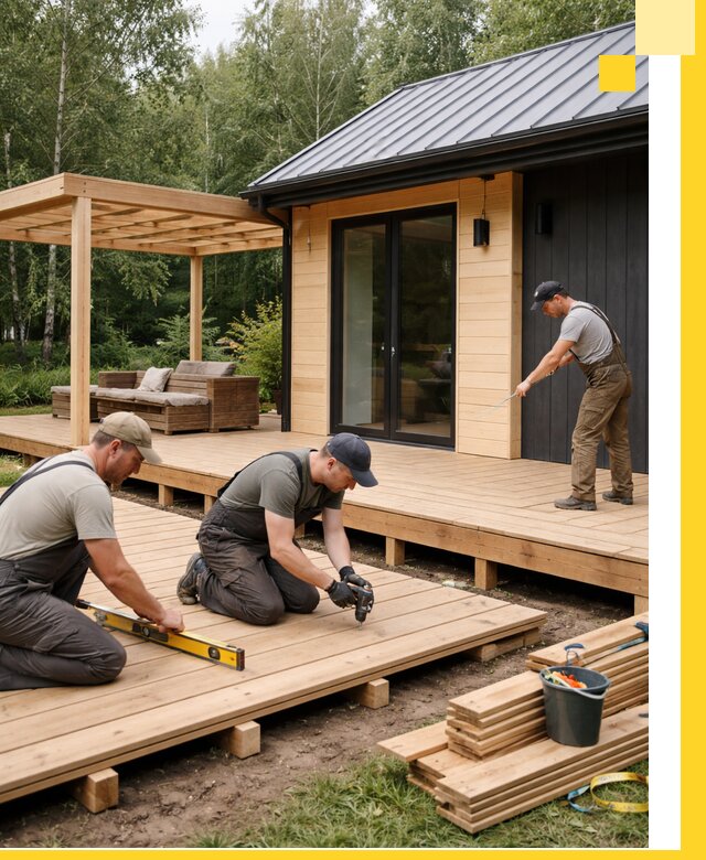 Строительство бань с террасой и бассейном под ключ в Салавате