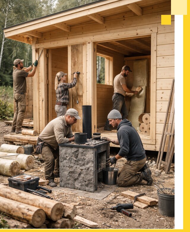 Купить баню под ключ в Салавате строительство монтаж отделка