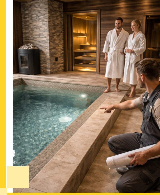 Проект бани с бассейном под ключ в Салавате от 69349 р. | ЭриданСлв