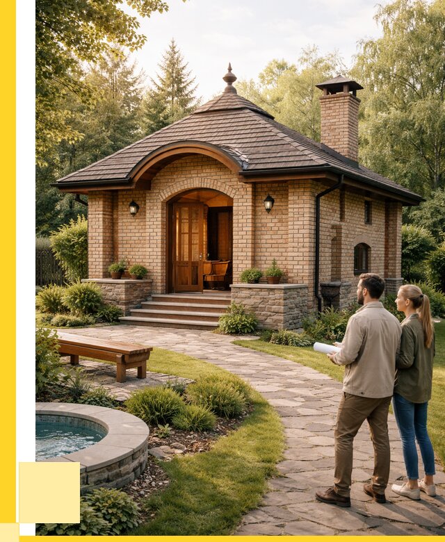 Проект кирпичной бани в Салавате от 32007 р. | ЭриданСлв