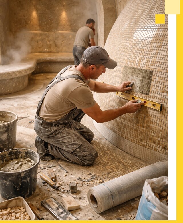 Хамам под ключ в Салавате: проектирование, строительство, отделка