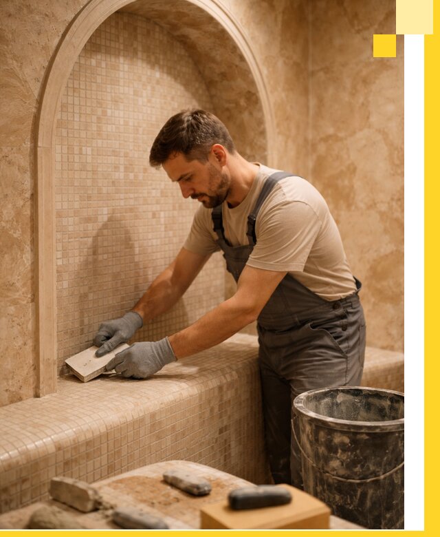 Профессиональная отделка хамамов с мозаикой под ключ в Салавате