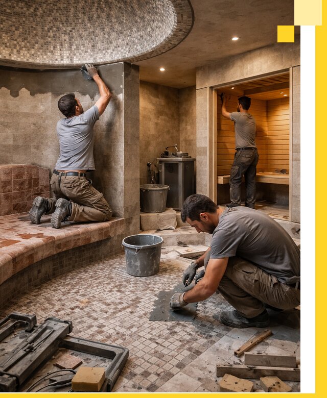 Проект и строительство хамама бани и сауны под ключ в Салавате